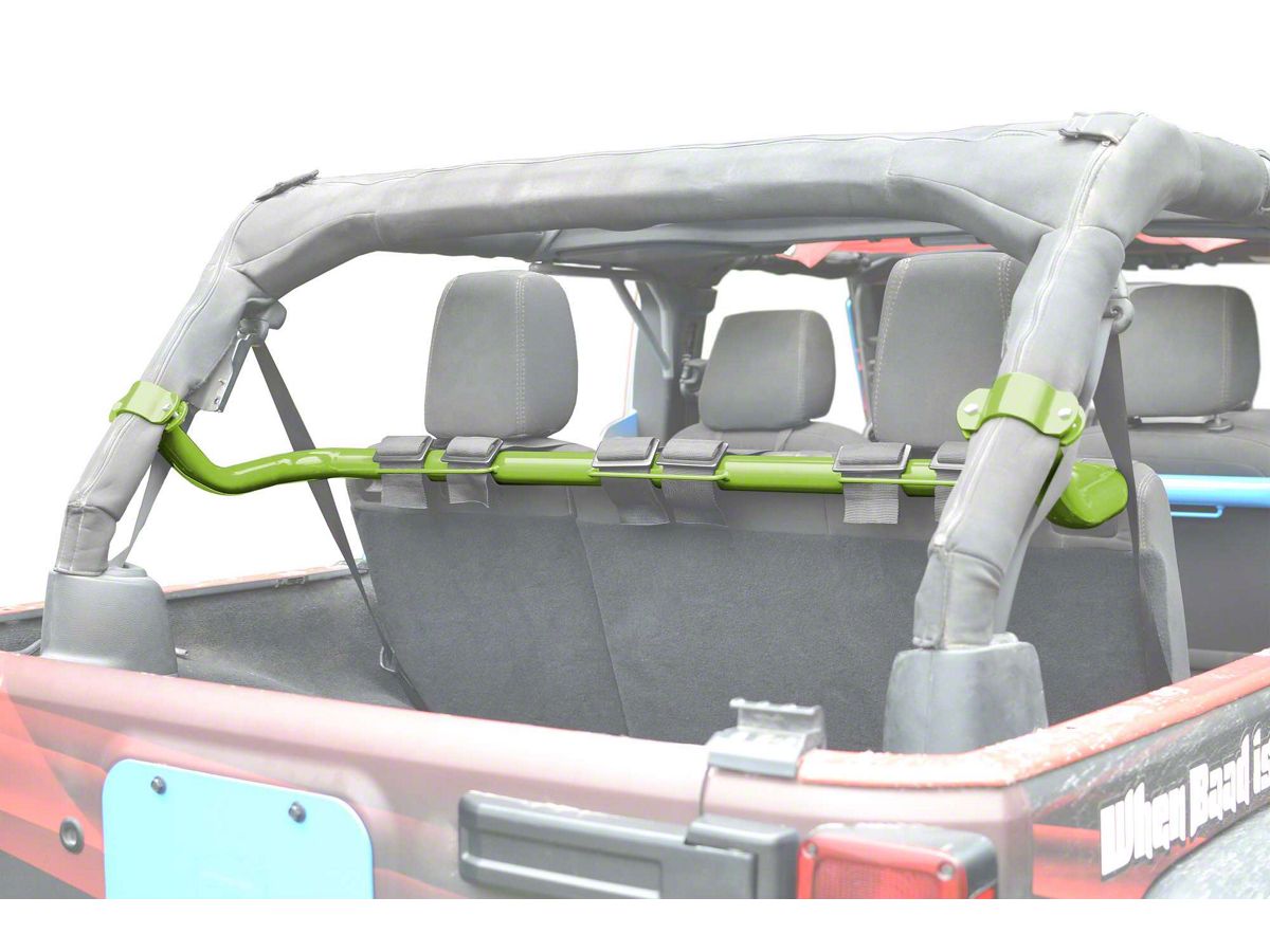 Steinjager Jeep Wrangler Rear Seat Harness Bar; Gecko Green J0048478 (07-18 Jeep  Wrangler JK 4-Door) - Free Shipping