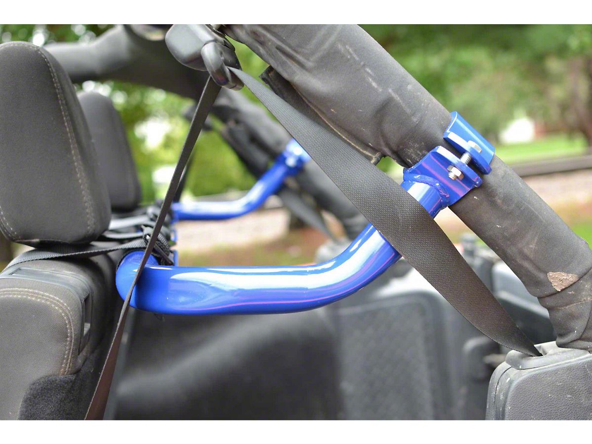 Steinjager Jeep Wrangler Rear Seat Harness Bar Southwest Blue