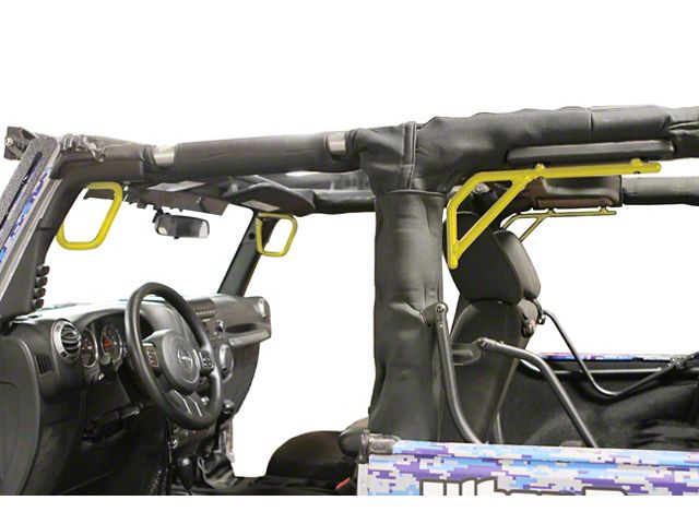 Steinjager Rigid Wire Form Front and Rear Grab Handles; Lemon Peel (07-18 Jeep Wrangler JK 2-Door)