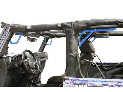 Steinjager Rigid Wire Form Front and Rear Grab Handles; Playboy Blue (07-18 Jeep Wrangler JK 2-Door)