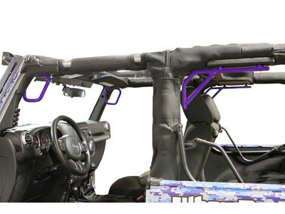 Steinjager Rigid Wire Form Front and Rear Grab Handles; Sinbad Purple (07-18 Jeep Wrangler JK 2-Door)