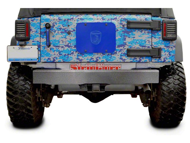 Steinjager Stubby Rear Bumper; Gray Hammertone (07-18 Jeep Wrangler JK)