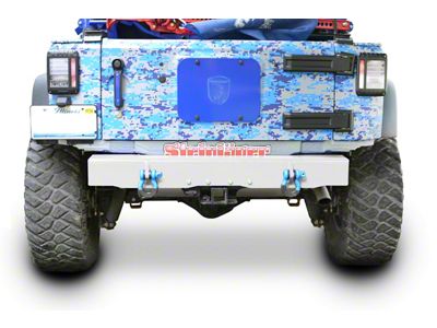 Steinjager Stubby Rear Bumper with D-Ring Mounts; Cloud White (07-18 Jeep Wrangler JK)