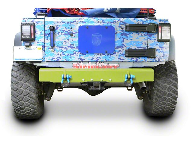Steinjager Stubby Rear Bumper with D-Ring Mounts; Gecko Green (07-18 Jeep Wrangler JK)