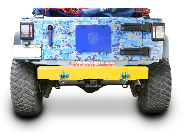 Steinjager Stubby Rear Bumper with D-Ring Mounts; Neon Yellow (07-18 Jeep Wrangler JK)