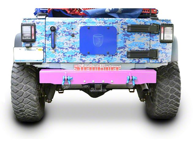 Steinjager Stubby Rear Bumper with D-Ring Mounts; Pinky (07-18 Jeep Wrangler JK)