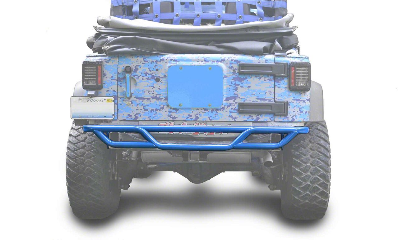 Steinjager Tubular Rear Tube Bumper; Playboy Blue (07-18 Jeep Wrangler JK)