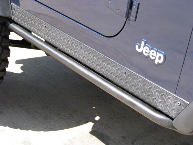 N-Fab Cab Length RKR Side Rails; Textured Black (04-06 Jeep Wrangler TJ Unlimited)