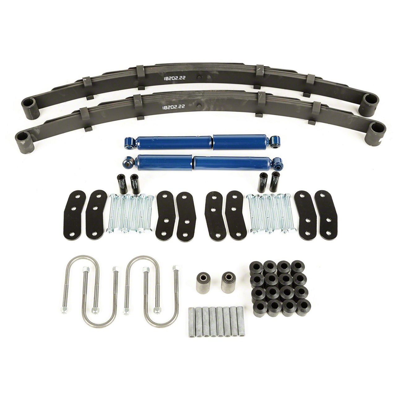 Jeep Wrangler Leaf Spring Kit with Heavy Duty Shocks; Rear (8795 Jeep