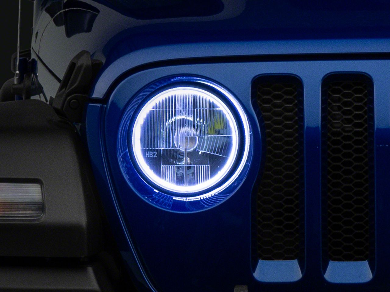 Delta Jeep Wrangler 7-Inch Halo LED Headlights; Chrome Housing; Clear ...