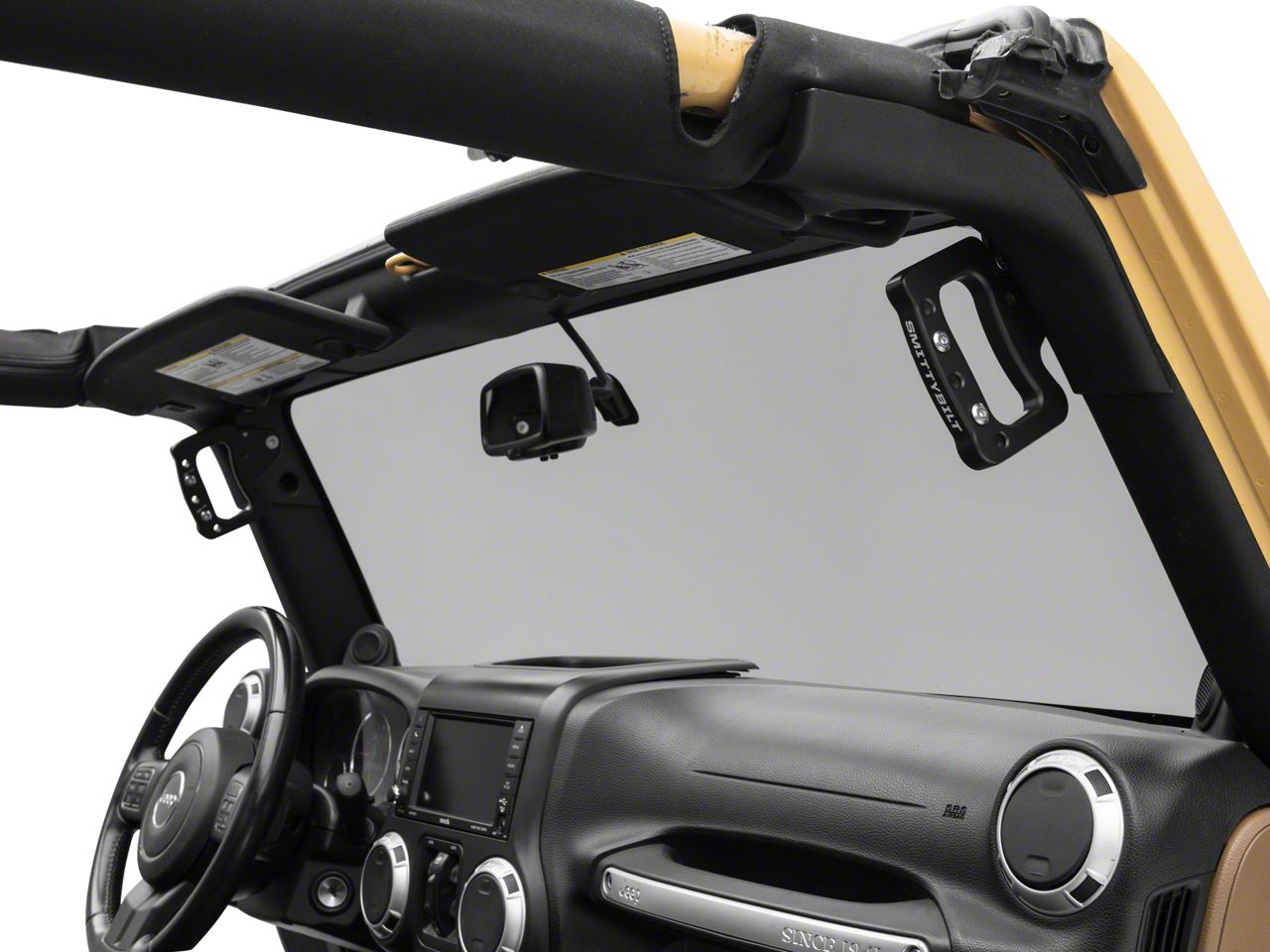 Smittybilt Jeep Wrangler Aluminum Front Grab Handles 76931 (0718 Jeep