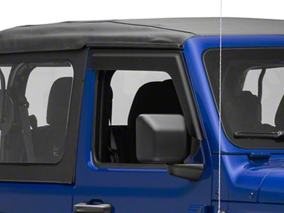 Rugged Ridge Window Visors; Matte Black (18-23 Jeep Wrangler JL 2-Door)