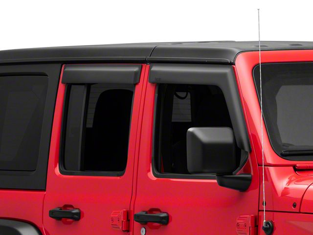 Rugged Ridge Window Visors; Matte Black (18-24 Jeep Wrangler JL 4-Door)