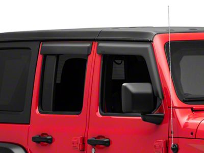 Rugged Ridge Window Visors; Matte Black (18-23 Jeep Wrangler JL 4-Door)