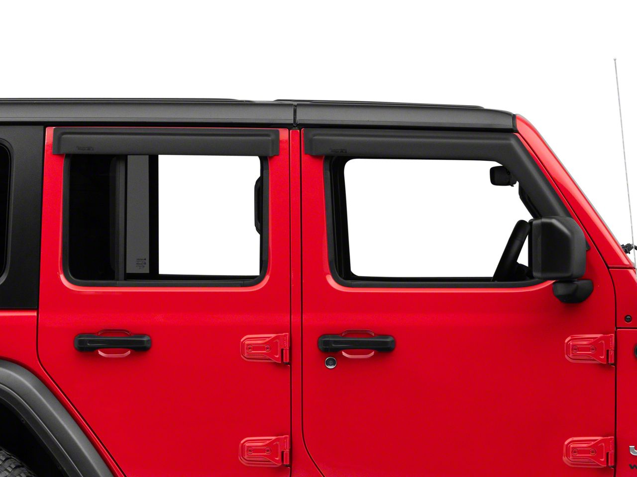 Rugged Ridge Jeep Gladiator Window Visors Matte Black 11349.17 (2020