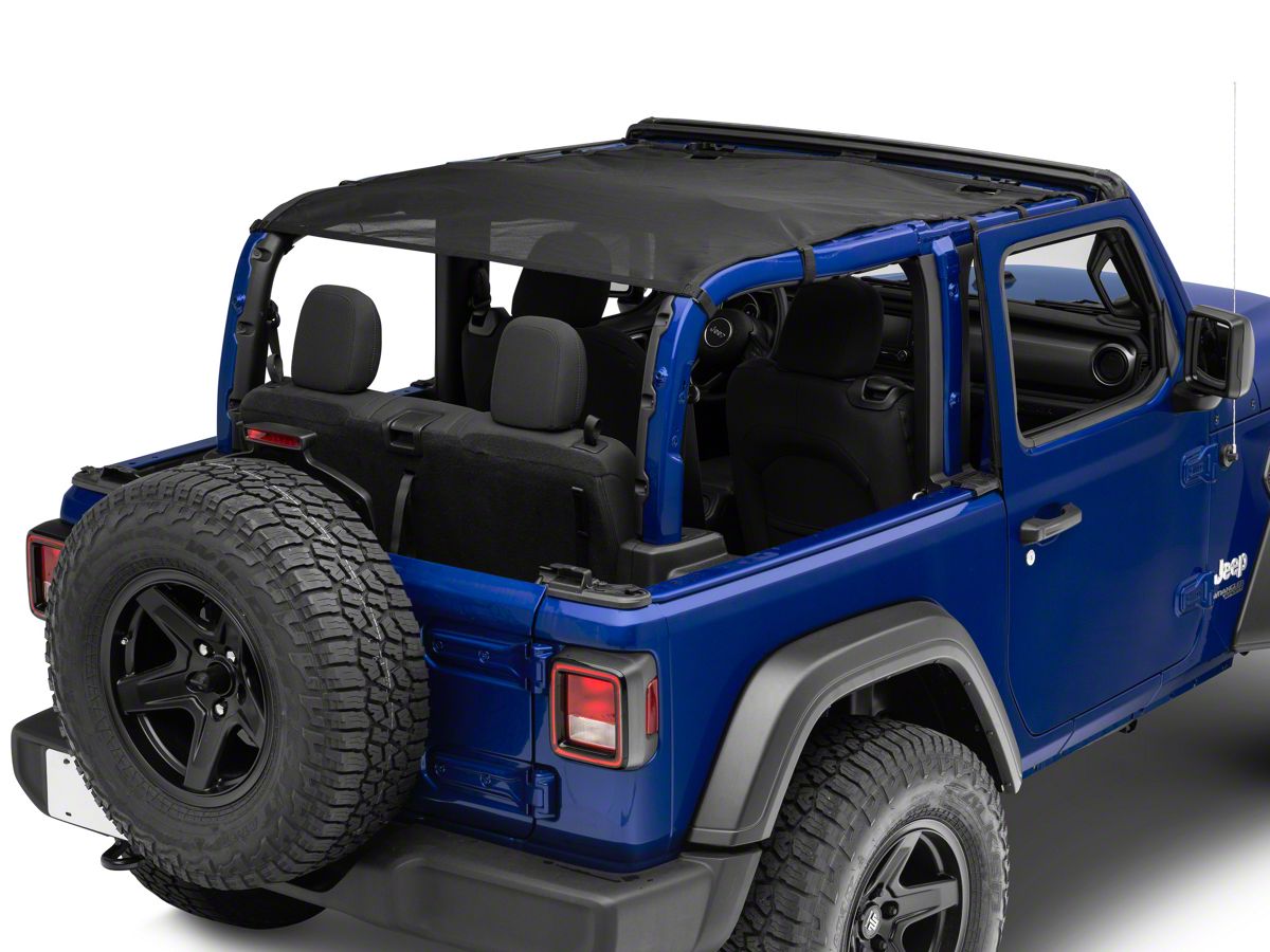 door or 4-door JL and JLU Unlimited Jeep Wrangler 2 ALIEN SUNSHADE Jeep Wrangler JL Front Sunshade Mesh Top for 2018