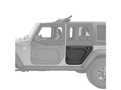 Bestop Rear Lower Core Doors; Black (07-18 Jeep Wrangler JK 4-Door)