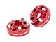Rough Country 1.50-Inch Wheel Adapters; 5x4.5 to 5x5; Anodized Red (87-06 Jeep Wrangler YJ & TJ)