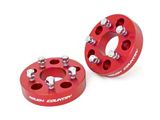 Rough Country 1.50-Inch Wheel Adapters; Converts 5x5 to 5x4.5 Bolt Pattern; Anodized Red (07-18 Jeep Wrangler JK)
