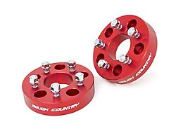 Rough Country 1.50-Inch Wheel Adapters; Converts 5x5 to 5x4.5 Bolt Pattern; Anodized Red (07-18 Jeep Wrangler JK)