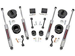 Rough Country 2.50-Inch Spacer Suspension Lift Kit with Premium N3 Shocks (18-22 Jeep Wrangler JL)