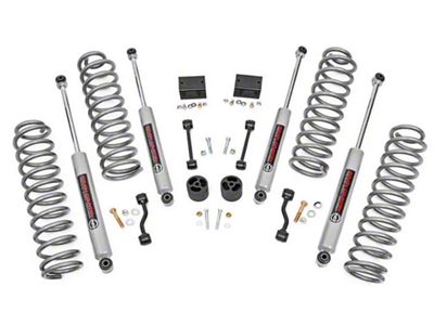 Rough Country 2.50-Inch Suspension Lift Kit with Premium N3 Shocks (18-23 Jeep Wrangler JL Rubicon 4-Door, Excluding 4xe)