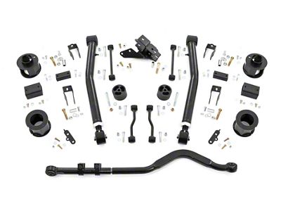 Rough Country 3.50-Inch Control Arm Drop Suspension Lift Kit with Premium N3 Shocks (18-23 2.0L or 3.6L Jeep Wrangler JL 4-Door, Excluding 4xe & Rubicon)