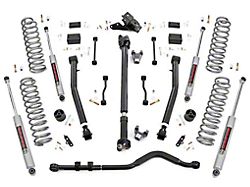 Rough Country 3.50-Inch Suspension Lift Kit with Adjustable Control Arms and Premium N3 Shocks; Stage 2 (18-23 2.0L or 3.6L Jeep Wrangler JL 4-Door, Excluding Rubicon)