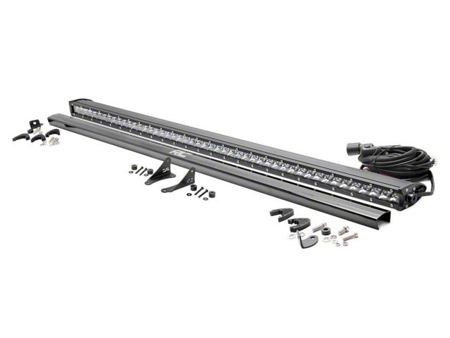 Rough Country 50-Inch Chrome Series LED Light Bar with Cowl Mounting Brackets (20-24 Jeep Gladiator JT, Excluding Mojave)