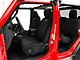 Rough Country Neoprene Front and Rear Seat Covers; Black (18-24 Jeep Wrangler JL 4-Door w/o Fold Down Armrest)