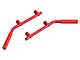 Rough Country Solid Steel Front and Rear Grab Handles; Red (07-18 Jeep Wrangler JK)
