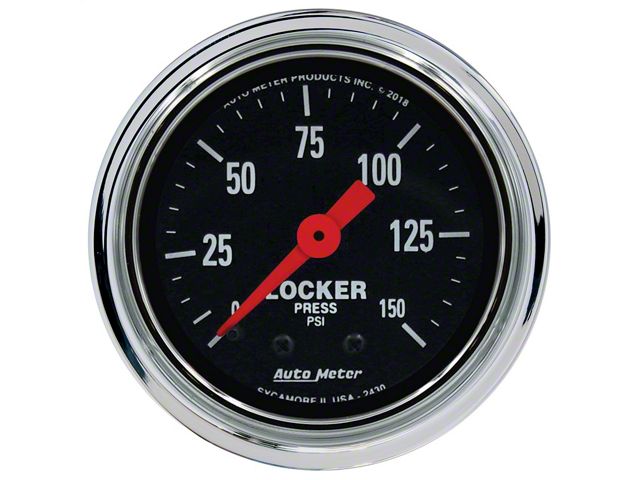 Auto Meter Air Locker Pressure Gauge (Universal; Some Adaptation May Be Required)