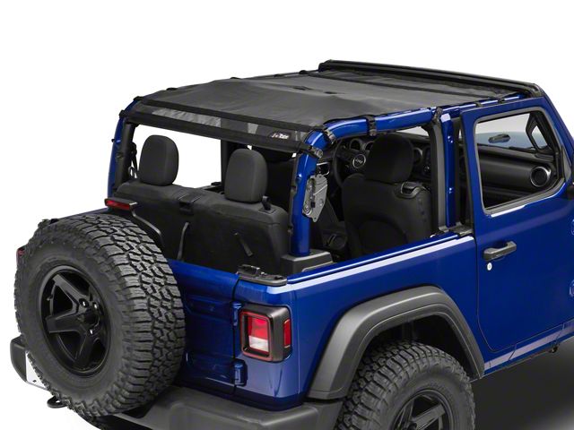 JTopsUSA Mesh Shade Top; Black (18-22 Jeep Wrangler JL 2-Door)