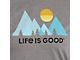 Life is Good Women's Minimalist Landscape T-Shirt; Slate Gray
