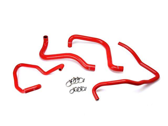 HPS Silicone Radiator and Heater Coolant Hose Kit; Red (03-06 2.4L Jeep Wrangler TJ)