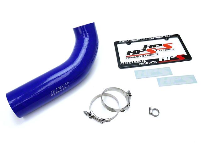 HPS Silicone Post MAF Air Intake Hose Kit; Blue (12-18 3.6L Jeep Wrangler JK)