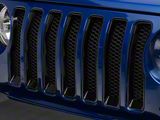 RedRock Front Grille Inserts; Black (18-23 Jeep Wrangler JL Sport w/o TrailCam)