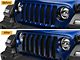 RedRock Front Grille Inserts; Black (18-23 Jeep Wrangler JL Sport w/o TrailCam)