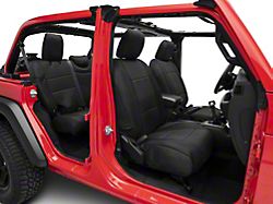 Smittybilt Neoprene Front and Rear Seat Covers; Black (18-23 Jeep Wrangler JL 4-Door, Excluding Rubicon)