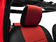 Smittybilt Neoprene Front and Rear Seat Covers; Black/Red (18-24 Jeep Wrangler JL 4-Door, Excluding Rubicon)