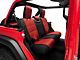 Smittybilt Neoprene Front and Rear Seat Covers; Black/Red (18-24 Jeep Wrangler JL 4-Door, Excluding Rubicon)