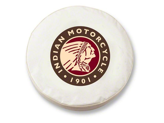 Indian Motorcycle Spare Tire Cover with Camera Port; White (18-24 Jeep Wrangler JL)