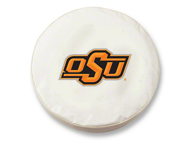 Oklahoma State University Spare Tire Cover with Camera Port; White (21-23 Bronco)