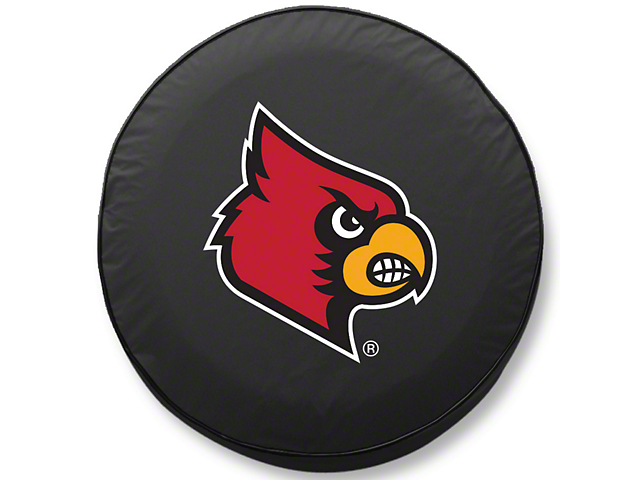 University of Louisville Spare Tire Cover with Camera Port; Black (18-23 Jeep Wrangler JL)