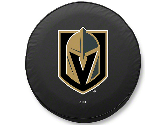 Vegas Golden Knights Spare Tire Cover with Camera Port; Black (18-23 Jeep Wrangler JL)