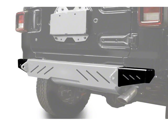 Steinjager Rear Bumper End Caps; Bare Metal (18-24 Jeep Wrangler JL)