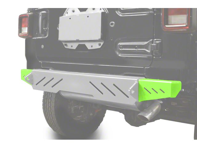 Steinjager Rear Bumper End Caps; Neon Green (18-24 Jeep Wrangler JL)