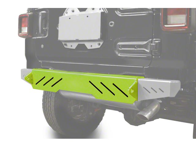 Steinjager Rear Bumper with D-Ring Mounts; Gecko Green (18-24 Jeep Wrangler JL)