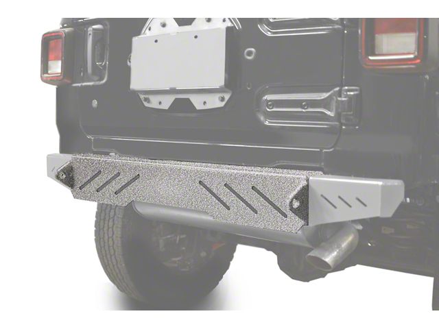 Steinjager Rear Bumper with D-Ring Mounts; Gray Hammertone (18-24 Jeep Wrangler JL)