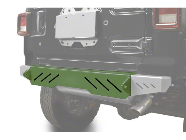 Steinjager Rear Bumper with D-Ring Mounts; Locas Green (18-24 Jeep Wrangler JL)